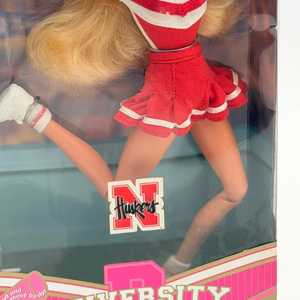 Mattel University Barbie Nebraska Huskers Special Edition Cheerleader Doll 17193